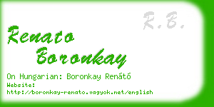 renato boronkay business card